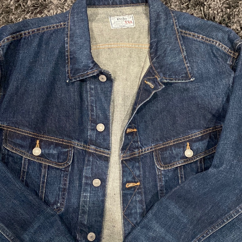 ⭐️ Rare Ralph Lauren Polo graffiti Jean jacket ⭐️ worn only once. Size XXL.